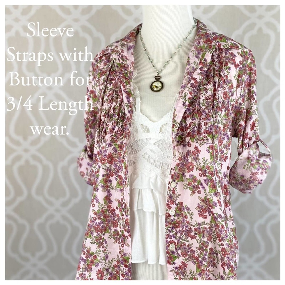 **TAKING DOWN** Lord & Taylor Wildflowers Button Down Top - Picture 5 of 10